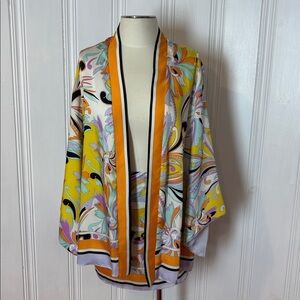 ZARA Printed Skort & Kimono Jacket Set, Scarf Print, Summer Outfit Size Small